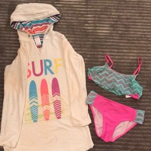 Ruffle Bikini - w/ free cover up!